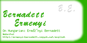 bernadett ermenyi business card